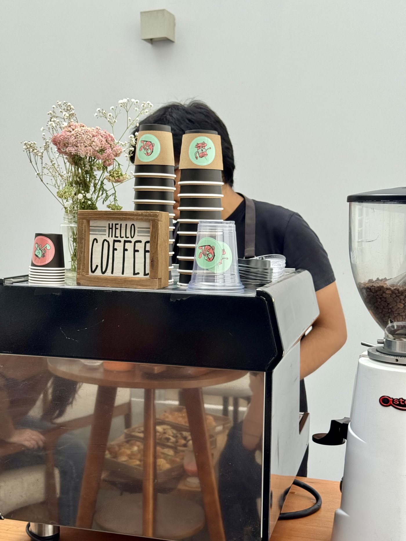 Barra de café móvil en azotea